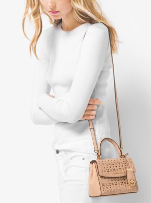 Ava Extra-Small Perforated-Leather Crossbody