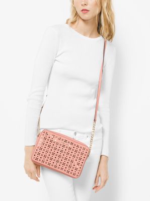 Jet Set Travel Large Perforated-Leather Crossbody