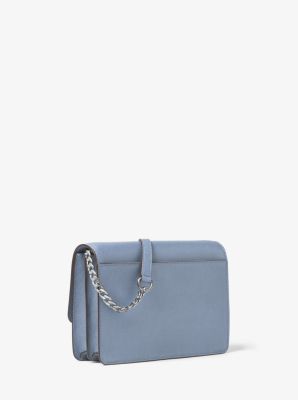 Michael Kors Daniela Large Saffiano Leather Crossbody Bag - Blue