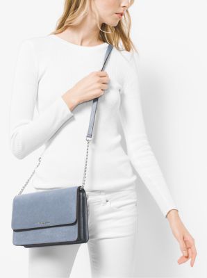 Daniela Large Saffiano Leather Crossbody Bag: Handbags