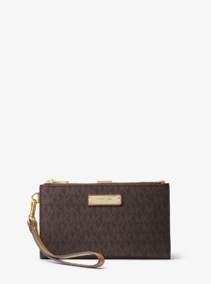 michael kors brown logo wallet