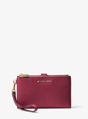 michael kors burgundy wristlet