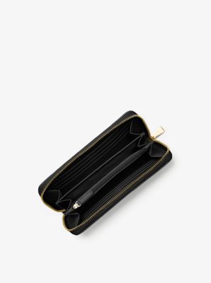 Michael Kors Jet Set Signature Logo Colorblock Charm Pocket Zip Around  Continental Style Wallet
