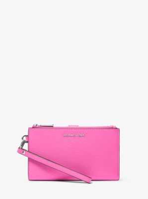 Michael kors pink and white online wallet