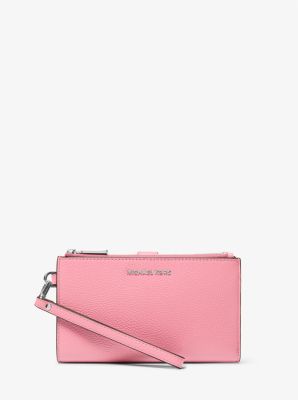 Michael Kors Adele Mercer Large Satchel Pastel Pink Ballet Leather  Crossbody Bag