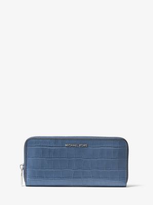 Michael kors crocodile embossed hot sale wallet