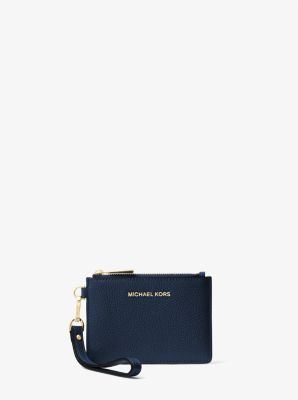 Michael Kors Black Saffiano Keychain mini wallet gold hardware