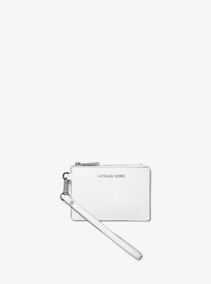 Leather Coin Purse in OPTIC WHITE | Michael Kors