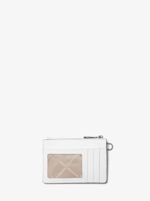 Leather Coin Purse in OPTIC WHITE | Michael Kors