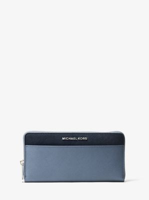 Saffiano leather continental wallet michael kors hot sale