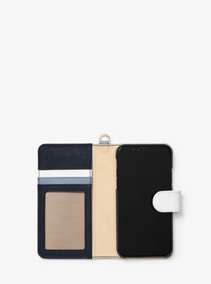 Color-Block Saffiano Leather Folio Case for iPhone X image number 1