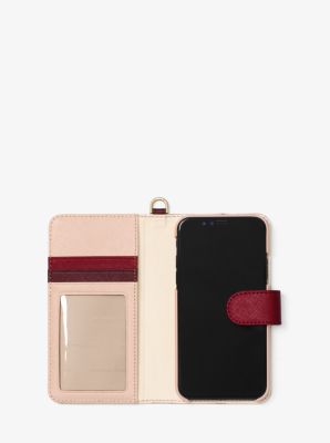 MICHAEL KORS - カラーブロックサフィアノレザーフォリオケースiPhoneX用 Color-Block Saffiano Leather Folio Case for iPhone X