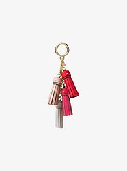 Leather Mini Tassel Key Chain - PINK - 32T8GF3N8T