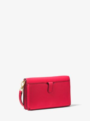 Pebbled leather convertible shop crossbody bag michael kors