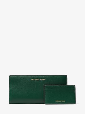 Large Saffiano Leather Slim Wallet 