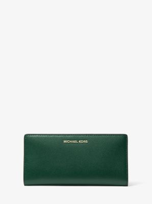 Michael kors large saffiano leather slim on sale wallet