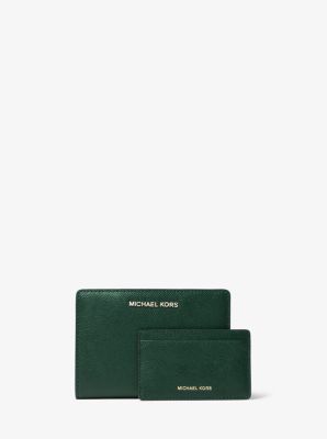 michael michael kors medium saffiano leather slim wallet