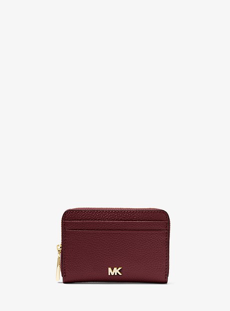 Small Pebbled Leather Wallet - OXBLOOD - 32T8GF6Z1L