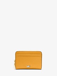 Small Pebbled Leather Wallet - MARIGOLD - 32T8GF6Z1L