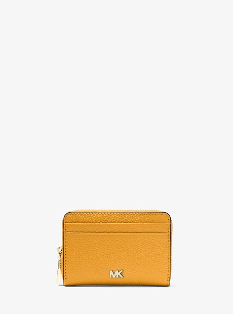 Small Pebbled Leather Wallet - MARIGOLD - 32T8GF6Z1L