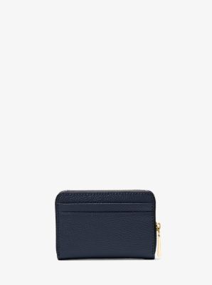 Small pebbled leather wallet cheap michael kors