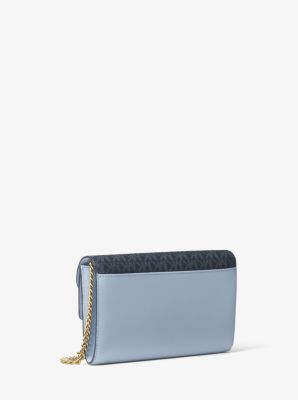 Michael kors sloan logo and leather chain clearance wallet