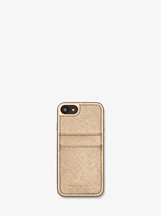 Étui pour iPhone 7/8 en cuir Saffiano métallisé image number 0