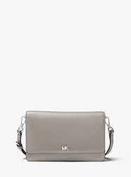 Pebbled Leather Convertible Crossbody - PEARL GREY - 32T8SF5C1L