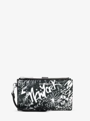 Adele Graffiti Leather Smartphone Wallet Michael Kors