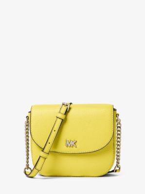 michael kors mott pebbled leather dome crossbody