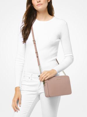 Jet Set Large Saffiano Leather Crossbody Bag  Saffiano leather, Leather  crossbody, Leather crossbody bag