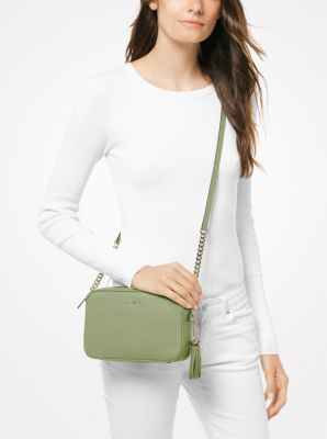 michael kors ginny medium pebbled leather crossbody bag