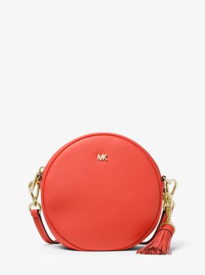 Michael michael kors pebble clearance leather circle canteen crossbody