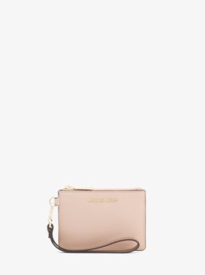 Michael Kors Small Mercer Pebbled Leather Coin Case- Soft Pink