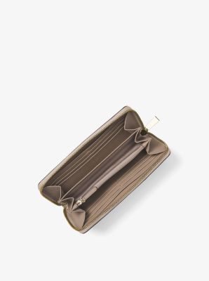 Portefeuille continental en cuir Saffiano