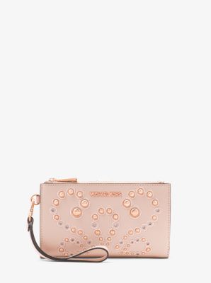 Adele Embellished Leather Smartphone Wallet Michael Kors