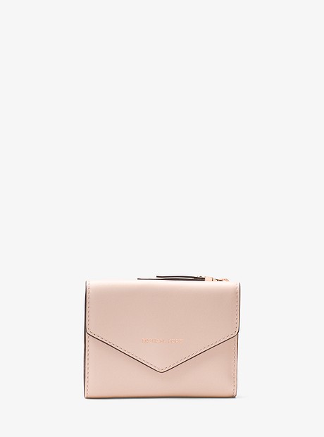 Small Leather Envelope Wallet - SOFT PINK - 32T8TZLD1L