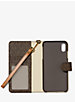 Logo Stripe Wristlet Folio Case For iPhone XS Max image number 1