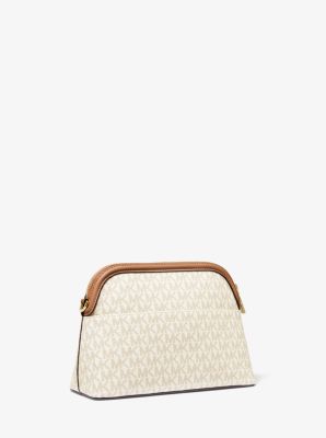 Bandolera grande tipo cúpula con logotipo in VAINILLA/BELLOTA | Michael Kors