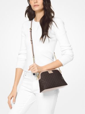 michael kors black dome crossbody