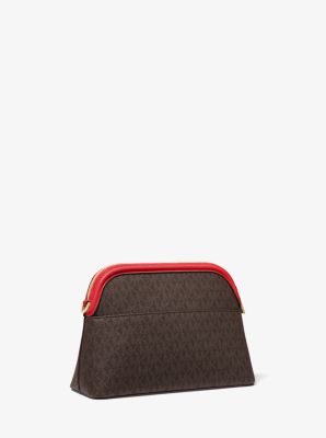 Large Logo Stripe Dome Crossbody Bag Michael Kors