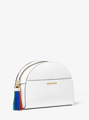Ginny Rainbow Leather Half-Moon Crossbody Bag