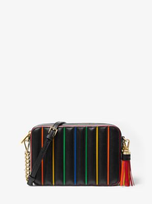 Medium Rainbow Quilted Leather Camera Bag Michael Kors