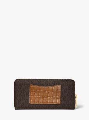 Michael kors best sale logo continental wallet