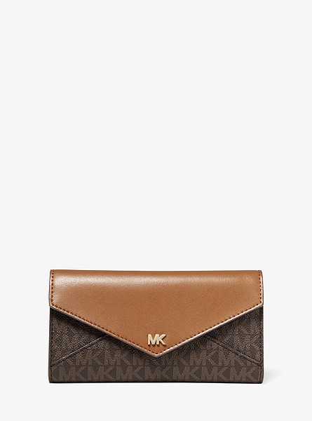 Large Logo and Leather Envelope Wallet