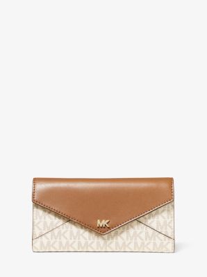 Michael Kors, Bags, Medium Crossgrain Leather Envelope Wallet Mk