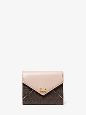 Medium Logo and Leather Envelope Wallet | Michael Kors