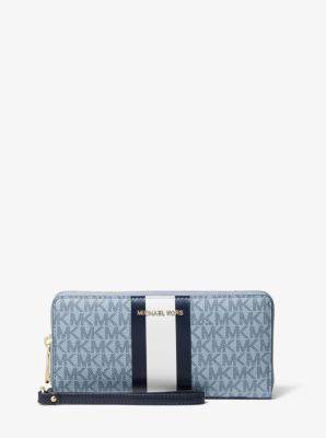 Logo Stripe Continental Wristlet | Michael Kors