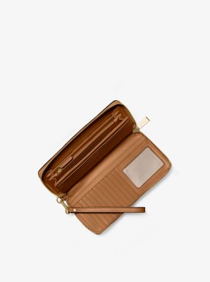 michael kors logo continental wristlet
