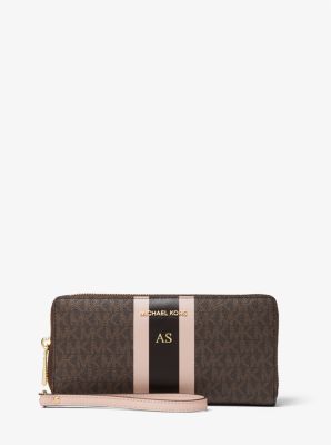 Logo Stripe Continental Wristlet image number 3